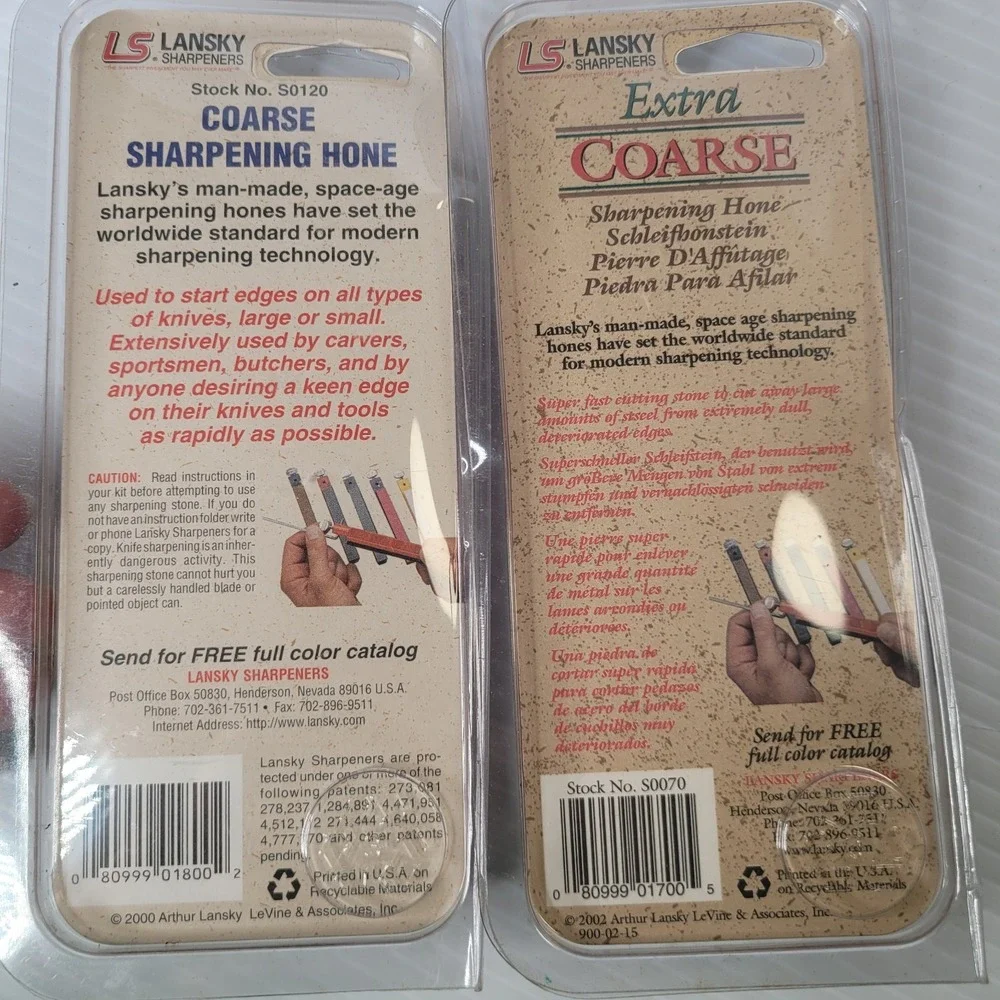 4 Lansky Sharpening Hone Knife Sharpener‎ Stones Ultra & Extra Fine & Coarse NEW